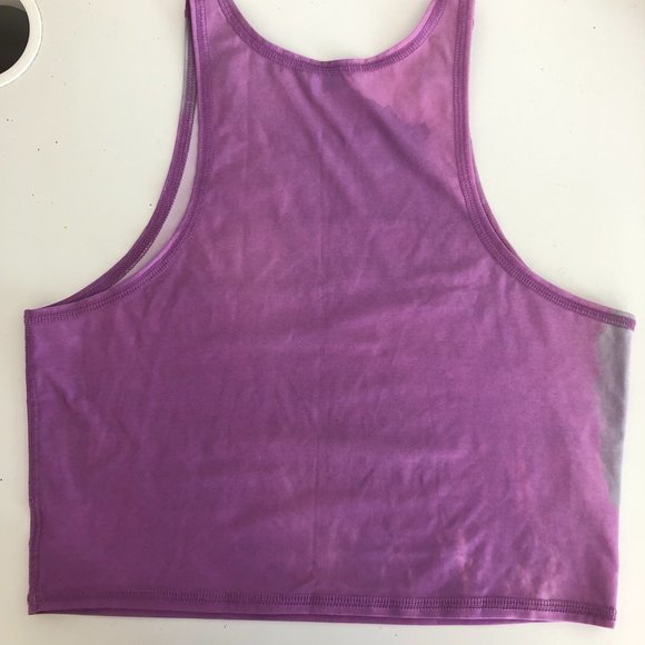 Lavender Moon Phase Yoga Athletic Crop Top - Picture 2 of 2